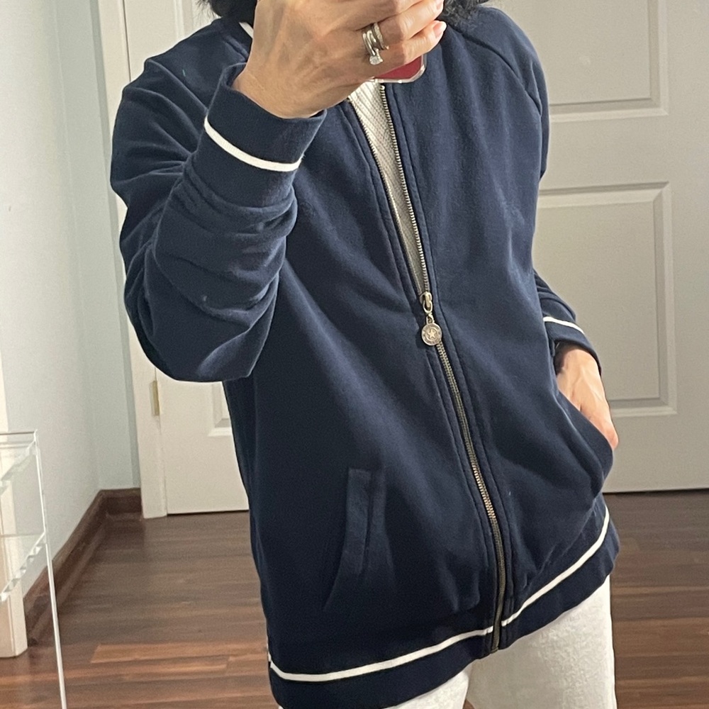 Converse Vintage Navy Stadium Sweatshirt Jacket L - Picture 4 of 9